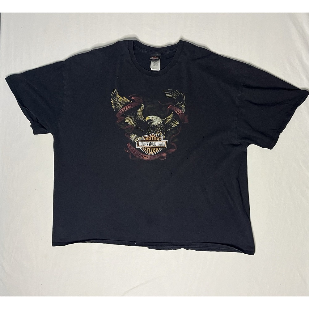 Harley Davidson Rocky Top T Shirt Men's Size 4XL Black Short Sleeve Distressed